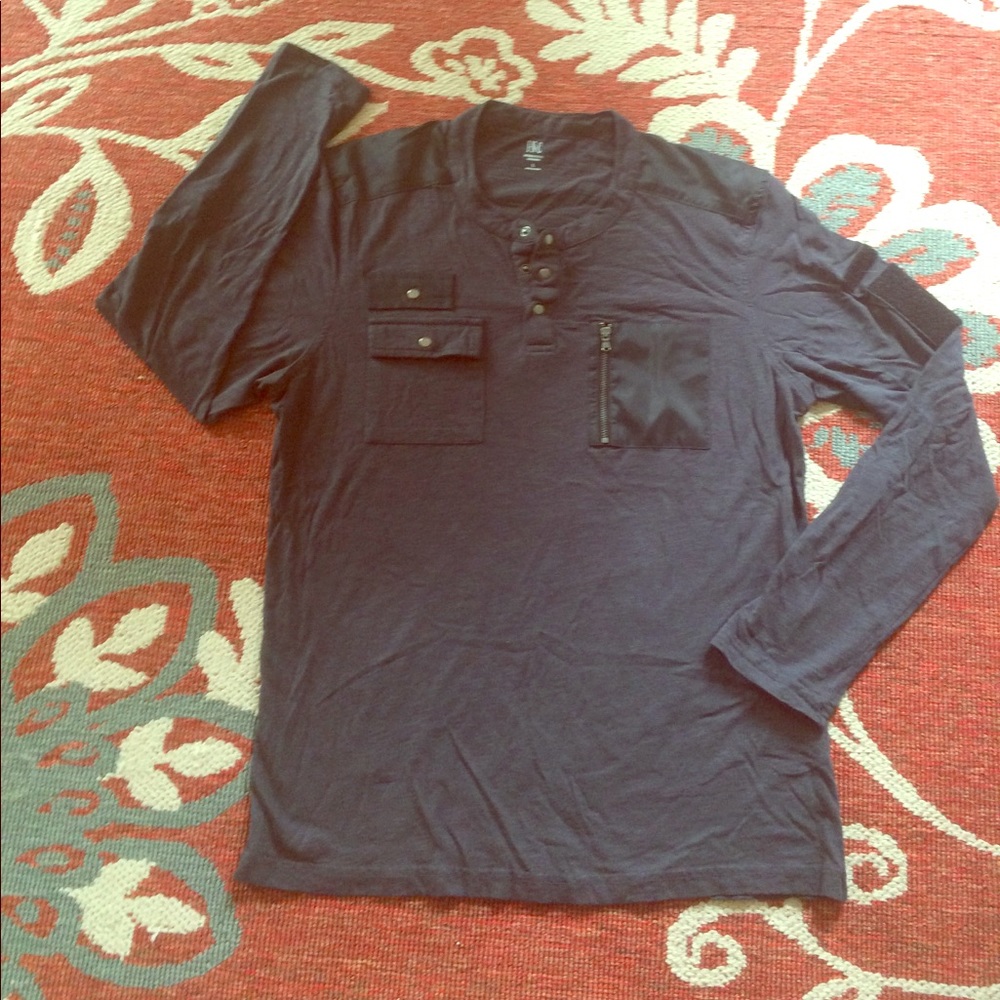 INc navy long sleeve T-shirt