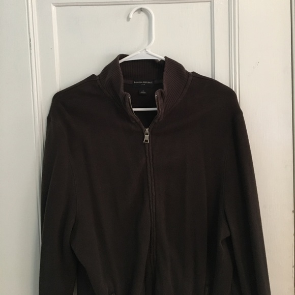 Banana Republic Men's full zip sweater. Brown. Med - Picture 1 of 2