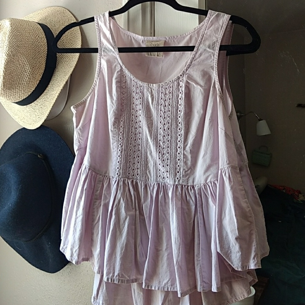 Vanessa Virgina ruffle tank sz 10 EUC