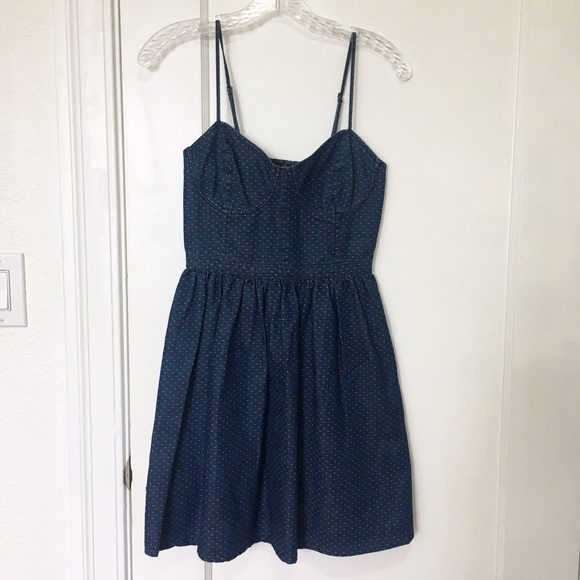 Free People Denim dot tank dress - Picture 2 of 6