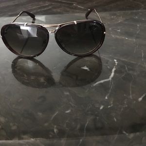 Tom ford brown gold Cryille aviator sunglasses