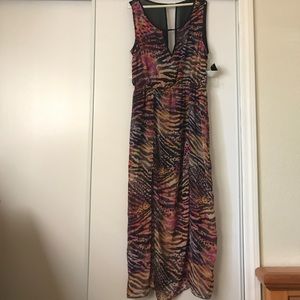 Animal Print Maxi Dress with Slits