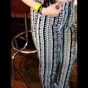 High waisted tribal pants