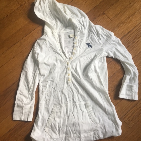 Abercrombie & Fitch Tops - Button down hooded shirt