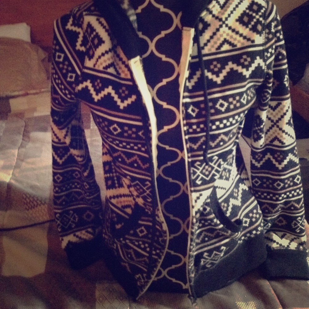 Cozy fleece winter hoodie.