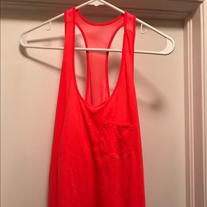 Fire Orange Alo Yoga Mesh Back Tank