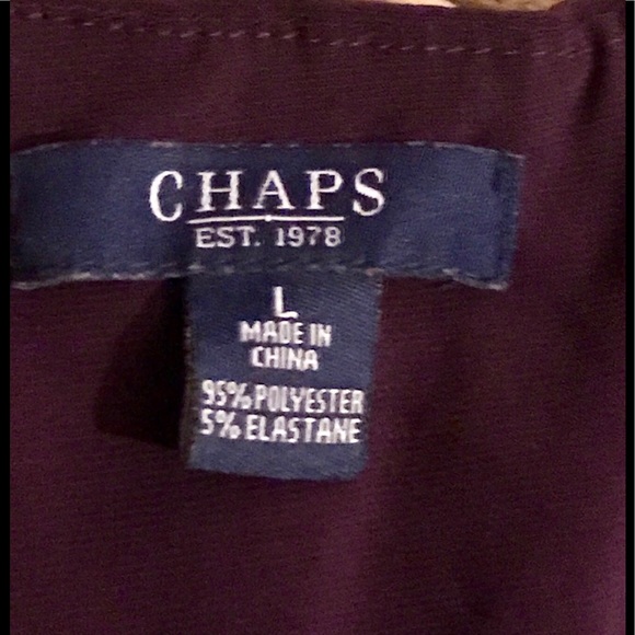 Deep eggplant wrap dress by Chaps.Worn 2-3 times. - Picture 4 of 4