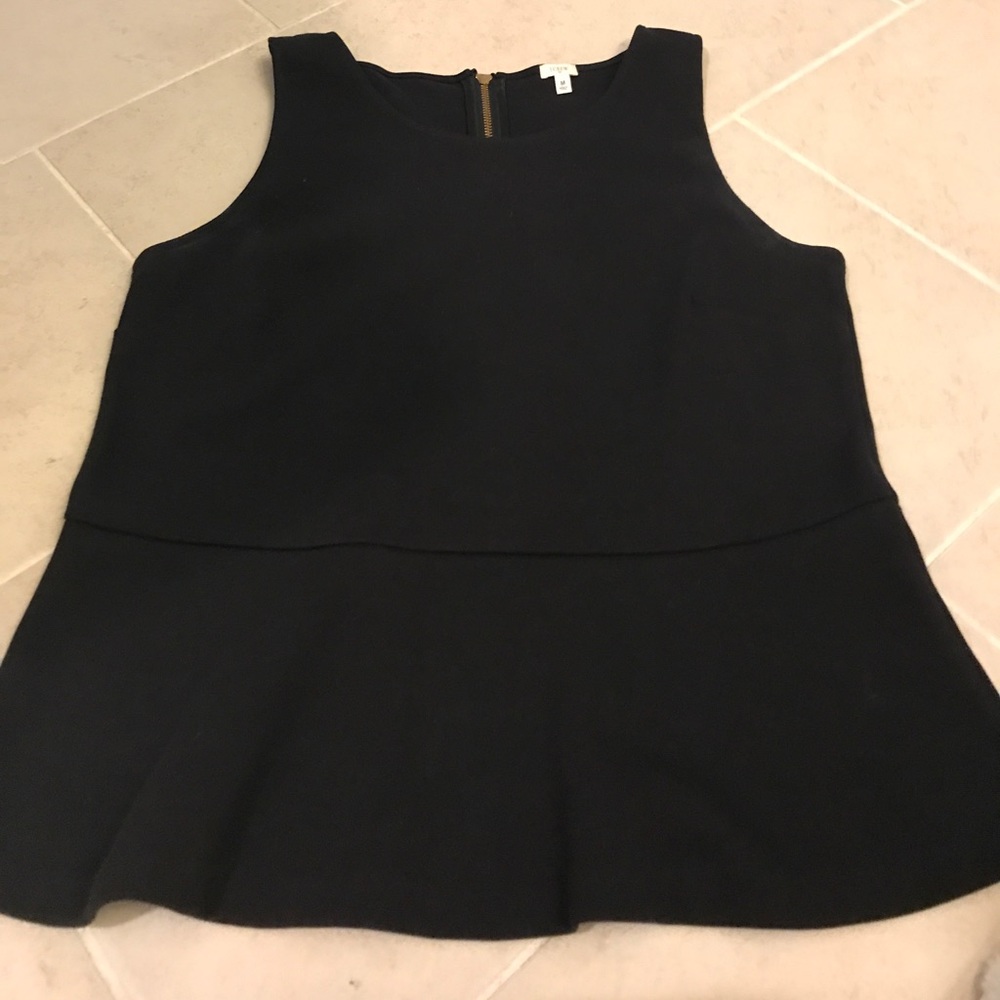 Black JCREW peplum top