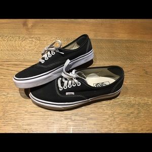 Black lace up Vans