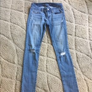 American eagle skinny jeans size 0