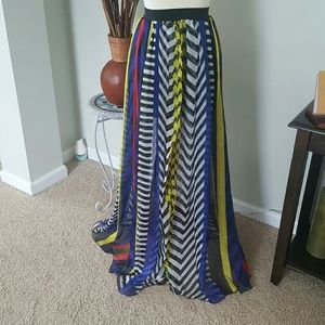 Multicolored maxi skirt