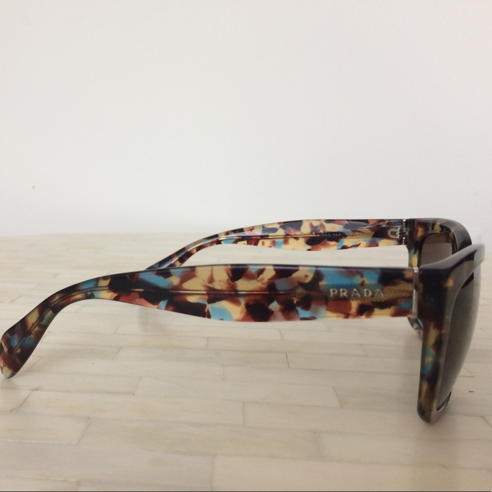 Prada Azure Tortoiseshell Square Sunglasses