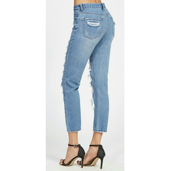 🛑LAST PAIR🛑🌿HIGH WAIST DISTRESSED JEAN🌿 - Picture 7 of 8