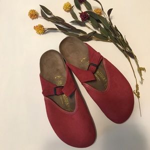 Birkenstock Burgundy Mary Jane Style Shoes