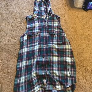 Sleeveless flannel