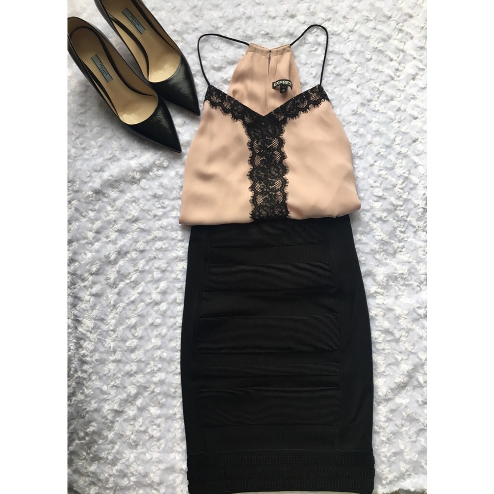 Yigal Azrouel bandage ottoman stitch skirt