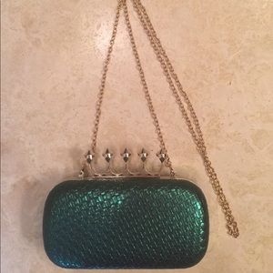 Green & Gold Lulu Townsend clutch purse.