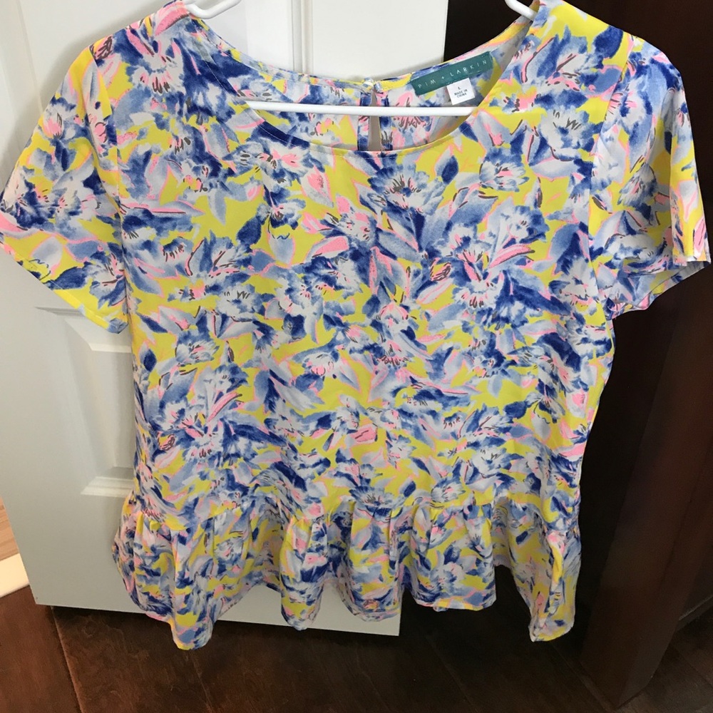 Pim + Larkin peplum Blouse