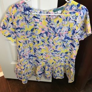 Pim + Larkin peplum Blouse