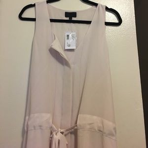 NWT Intermix pink silk dress with tie waist large