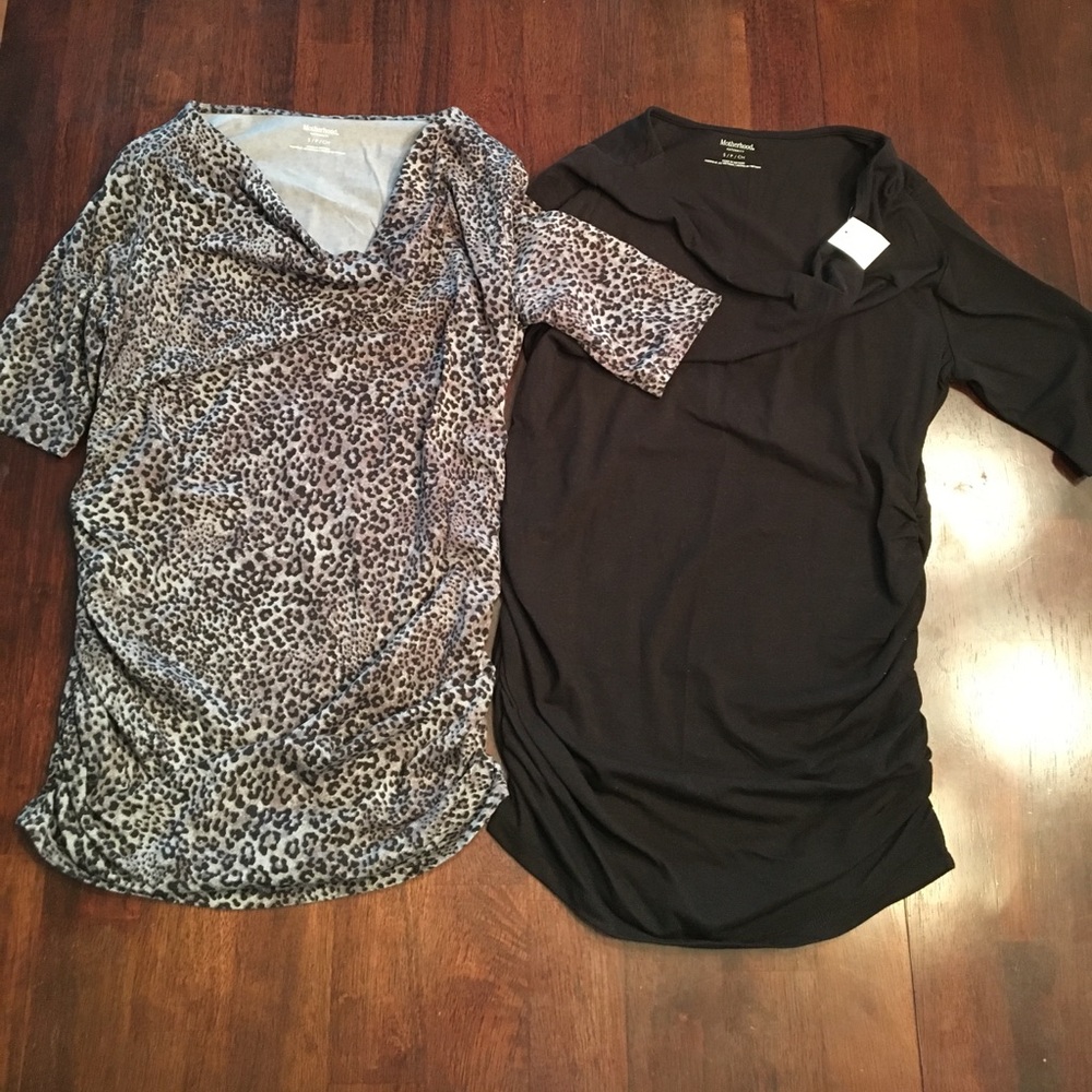 Two Motherhood Maternity short sleeve tops, Small