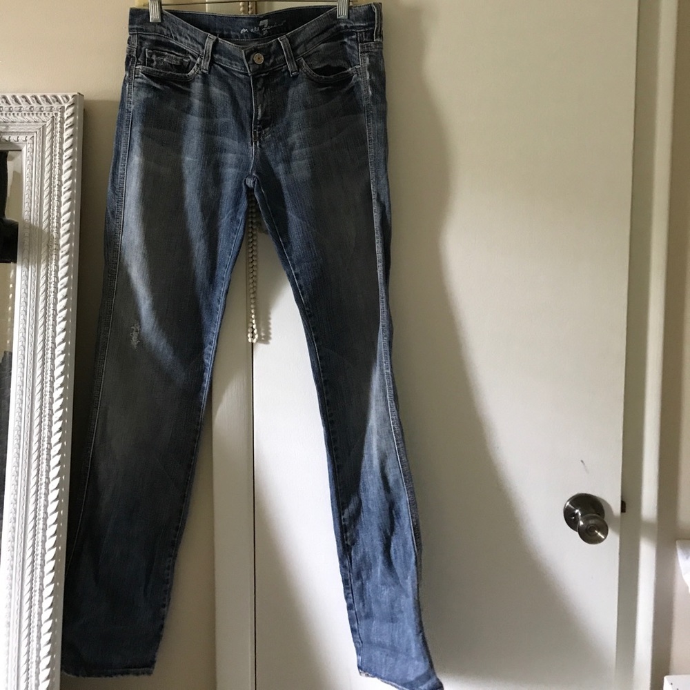 7 For All Mankind distressed boot cut Jean