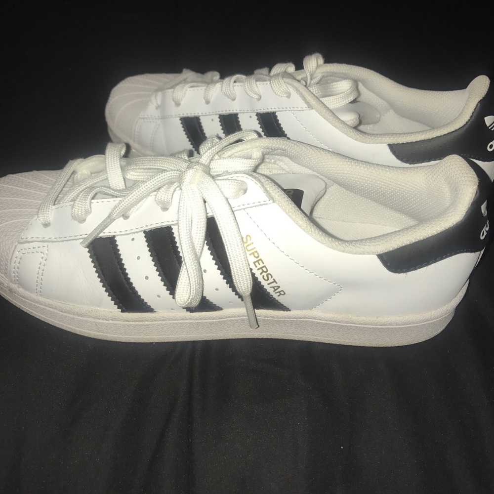 White superstar adidas