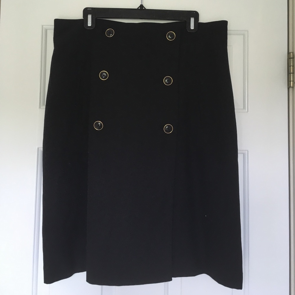 BR Black Wool Skirt