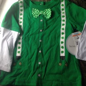 3/6 m Irish st patty long sleeve shirt suspender