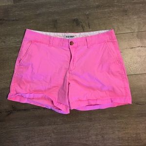 Hot pink chino shorts