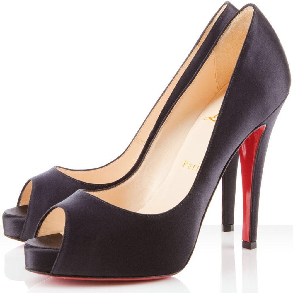 Christian Louboutin Very Prive Satin Platform Pump