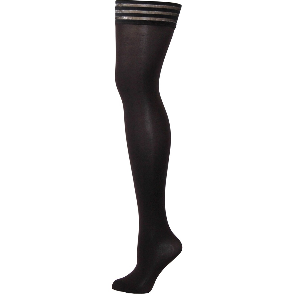 Dark brown thigh high stockings that stay up