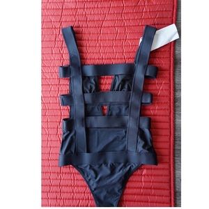 New Black cut out swimsuit SZ 2/4 SM Nasty Gal