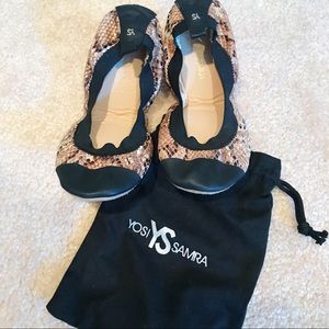 Yosi Samra Snakeskin Flats