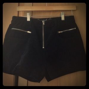 Black velvet shorts