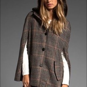 BB Dakota Plaid Hooded Cape