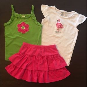 💗SALE💗Gymboree Flower Flamingo Skirt Set