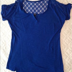 Express t shirt with lace trim too