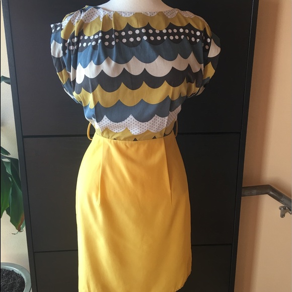 Wish Dresses & Skirts - SOLD Silky soft chic mustard color dress