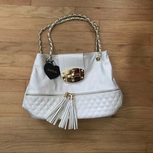 Pearl Poly Synthetic Leather Imoshion Shoulder Bag