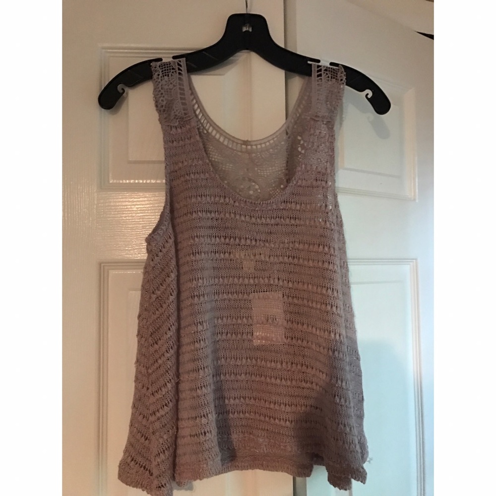 NWT PAINTED THREADS CROCHET TOP SZ S