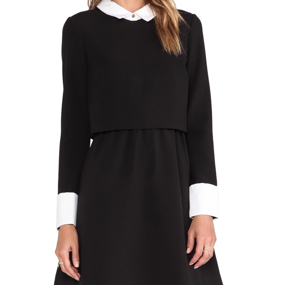 Rachel Zoe Onyx collar dress black size 4 NWT