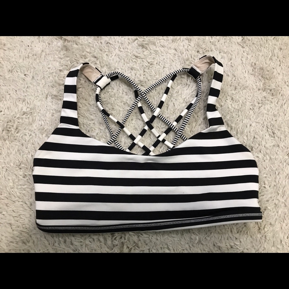 Lululemon Apex Stripe Free To Be Wild Bra Size 6