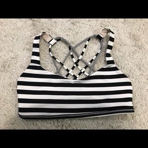 Lululemon Apex Stripe Free To Be Wild Bra Size 6