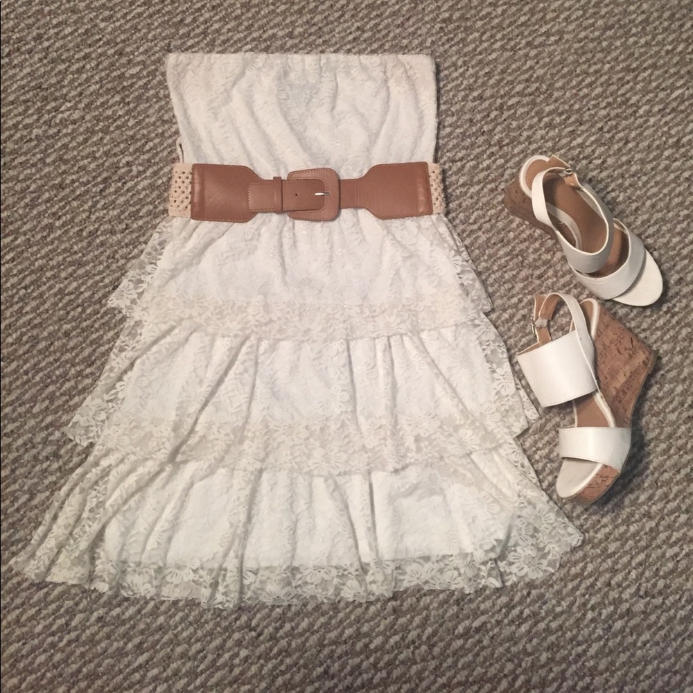 Sold! White lace sun dress!