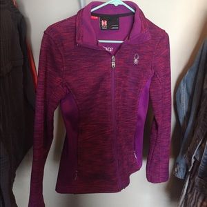 Magenta knit SPYDER zip up