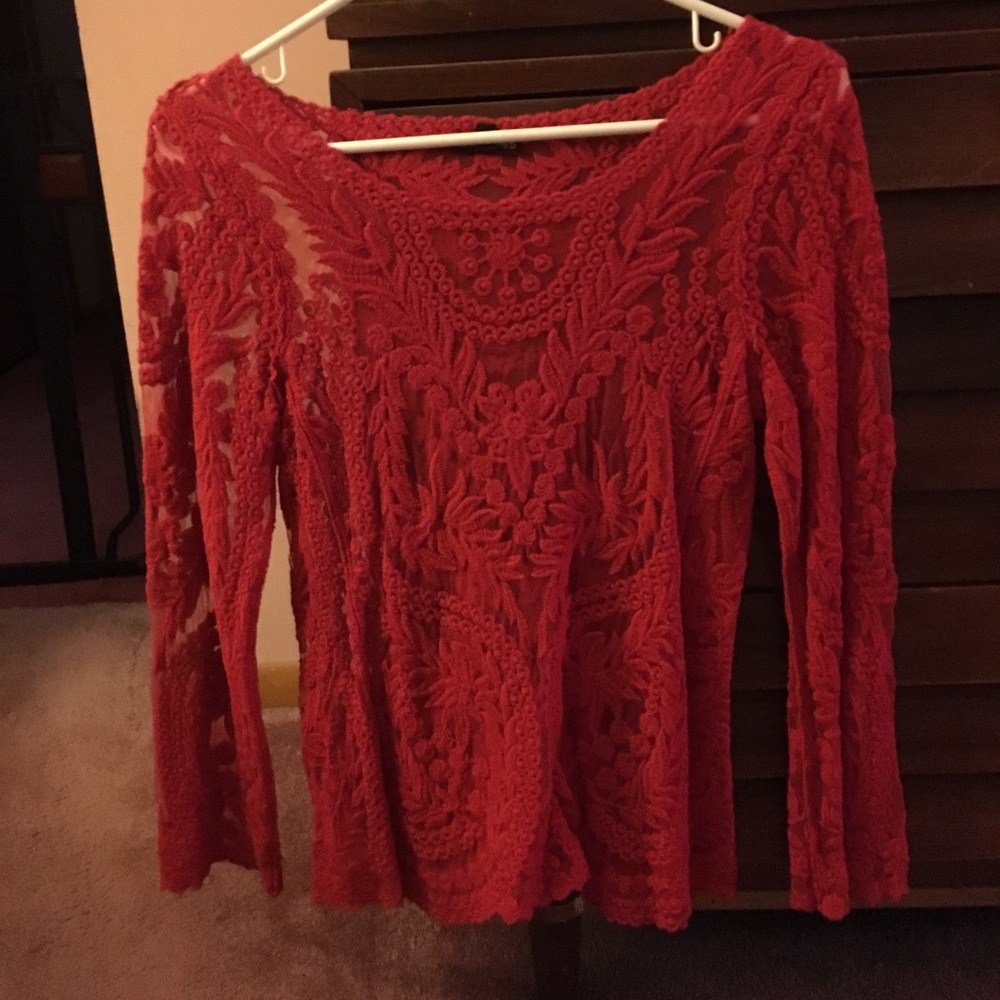 Express lace long sleeve top
