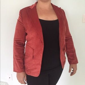 Burnt Orange Corduroy Blazer