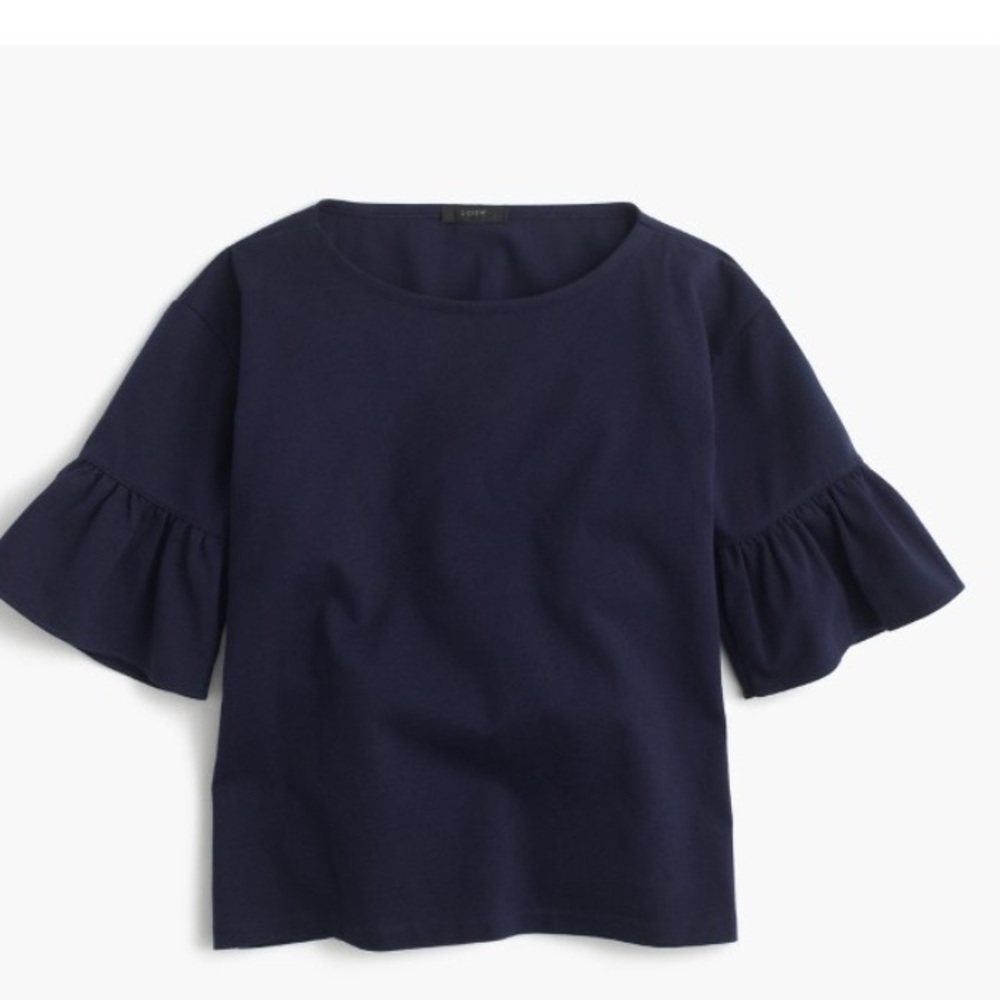 J Crew Ruffle-sleeve top size M