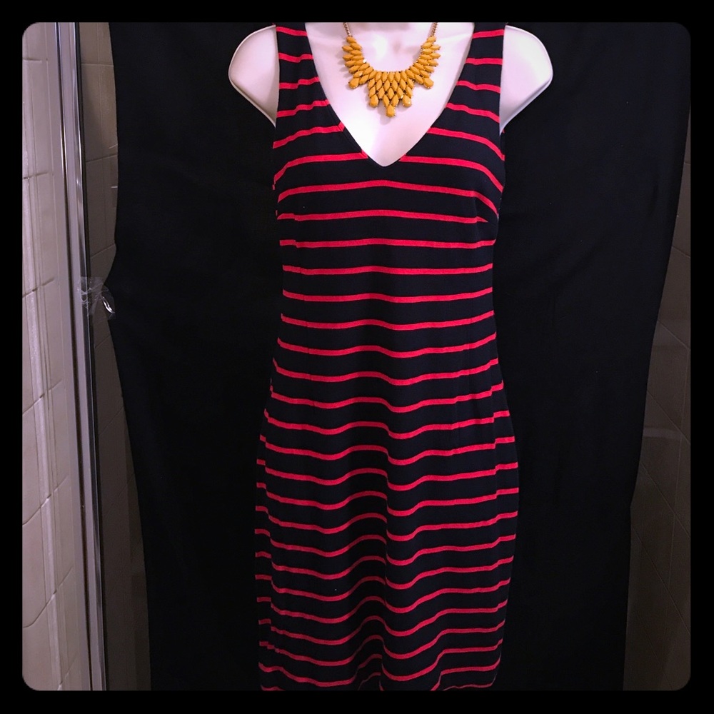 Dress- nautical V neck sheath Banana Republic